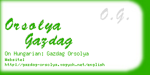 orsolya gazdag business card